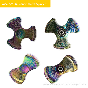 Wholesale trending products 2017 fidget hand spinner toys anti stress metal rainbow fidget spinner finger gyro